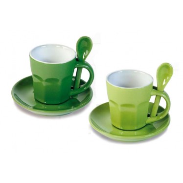 Set 2 mugs verde / verde oscuro