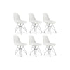 6 Sillas ABS blanco / cromo