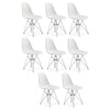 8 Sillas ABS blanco / cromo