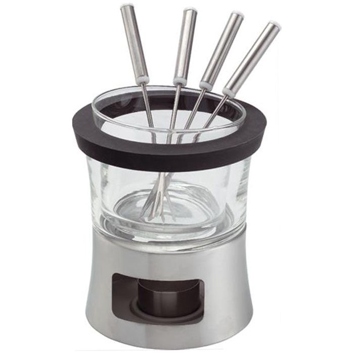 Fondue chocolate vidrio/inox