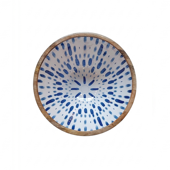 Ensaladera madera mango azul star