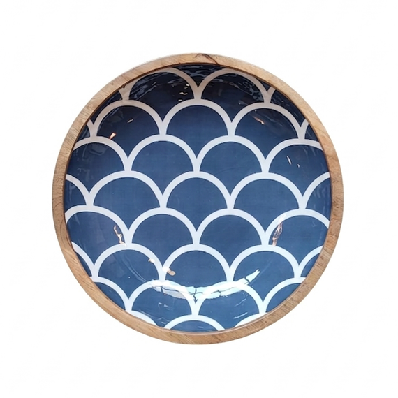 Ensaladera XL madera mango azul