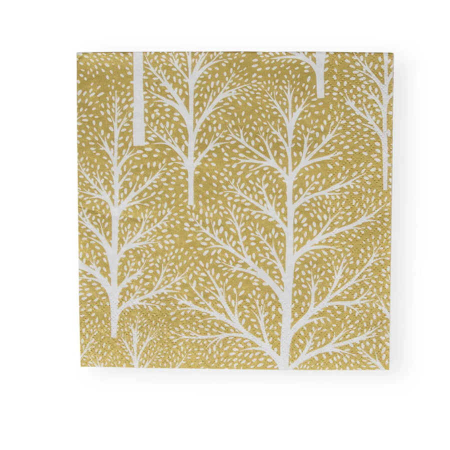 Servilletas WINTER TREES oro 16.5x16.5
