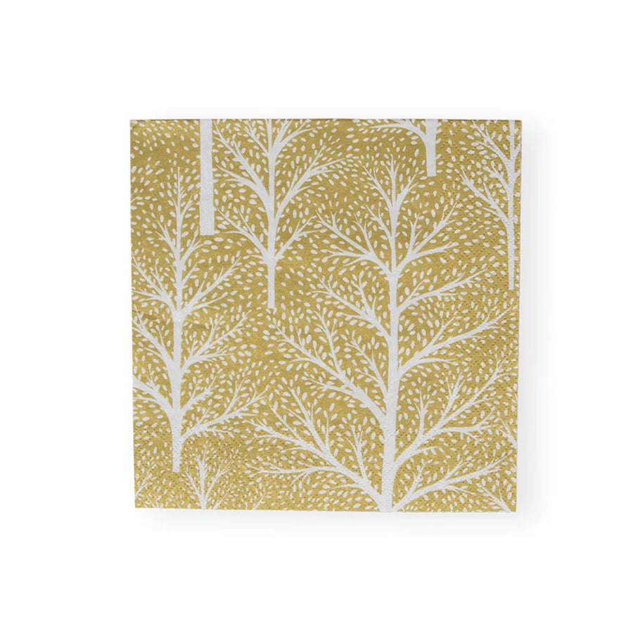 Servilletas WINTER TREES oro 12.7x12.7