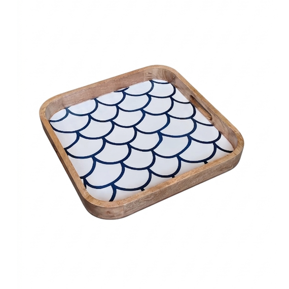 Bandeja madera mango blanco gde.