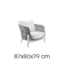 Sillón exterior madera y cuerda