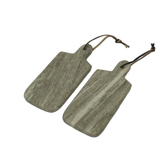 Set 2 minitablas mármol beige