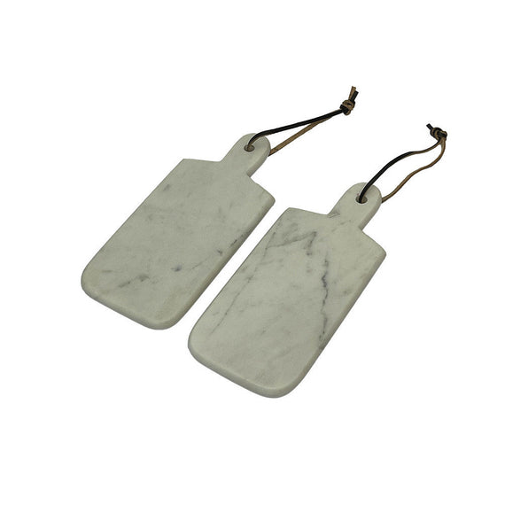 Set 2 minitablas mármol blanco