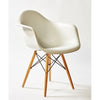 Sillón ABS blanco / madera