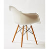 Sillón ABS blanco / madera