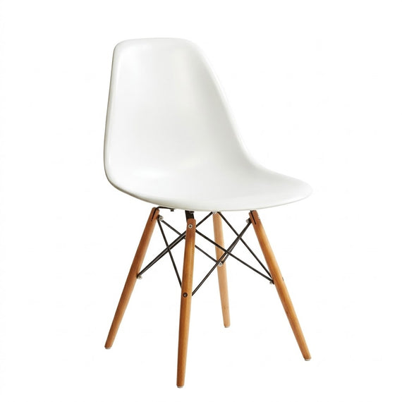 Silla ABS blanca / madera
