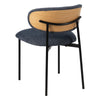 Silla azul metal negro