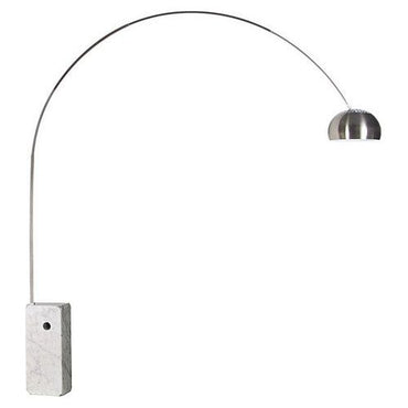 Lámpara Arco base mármol blanco