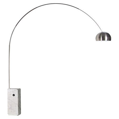 Lámpara Arco base mármol blanco