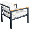 Set exterior sofás 3 plazas + sillones + mesa antracita