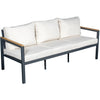 Set exterior sofás 3 plazas + sillones + mesa antracita