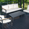 Set exterior sofás 3 plazas + sillones + mesa antracita