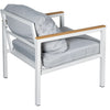 Set exterior sofás 3 plazas + sillones + mesa blanco