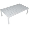 Set exterior sofás 3 plazas + sillones + mesa blanco