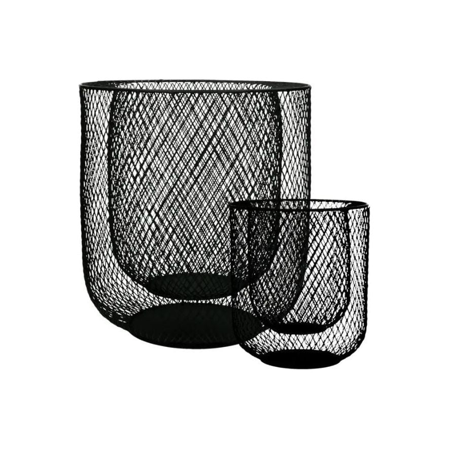 Set 2 portavelas KABU negro