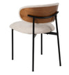 Silla crema metal negro