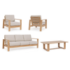 Set exterior aluminio efecto madera natural