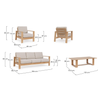 Set exterior aluminio efecto madera natural