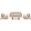 Set exterior aluminio efecto madera natural