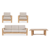 Set exterior aluminio efecto madera natural