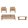 Set exterior aluminio efecto madera natural