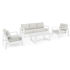 Set exterior aluminio blanco