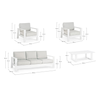 Set exterior aluminio blanco