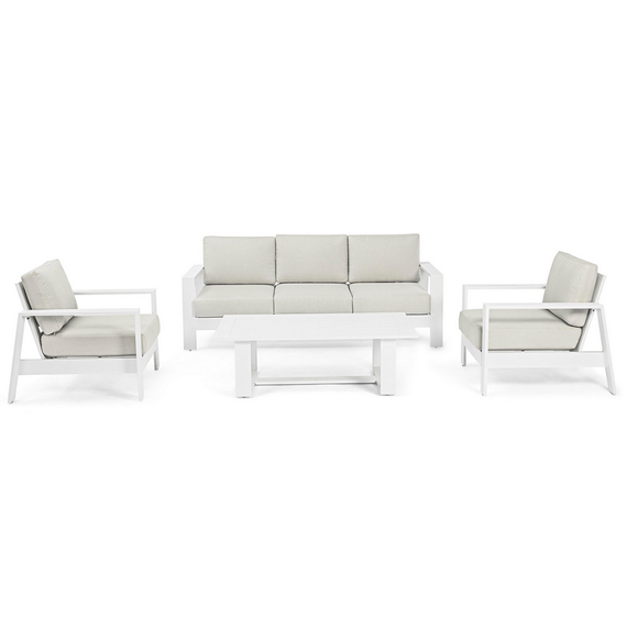 Set exterior aluminio blanco