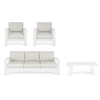 Set exterior aluminio blanco