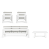 Set exterior aluminio blanco