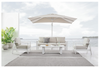 Set exterior aluminio blanco