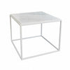 Mesa Cubo con mármol embutido