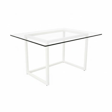 Mesa escritorio hierro y cristal