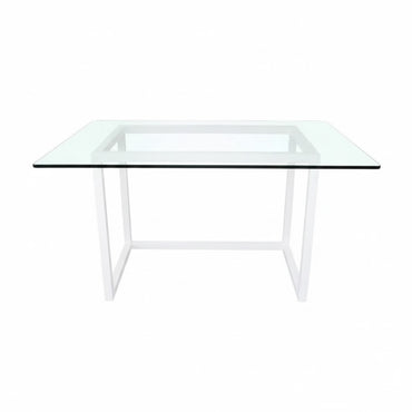 Mesa escritorio hierro y cristal