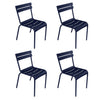 Pack 4 Sillas LUXEMBOURG bleu abysse