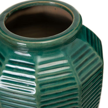 Macetero ceramica azul