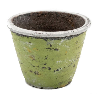 Macetero barro verde