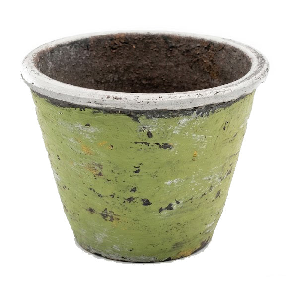 Macetero barro verde