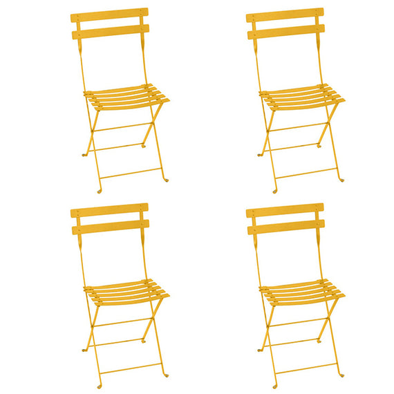 Pack 4 Sillas BISTRO metal miel