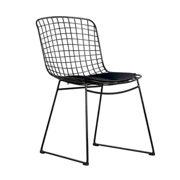 Silla rejilla metal negro