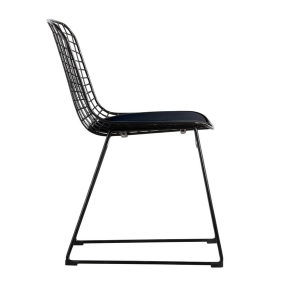 Silla rejilla metal negro